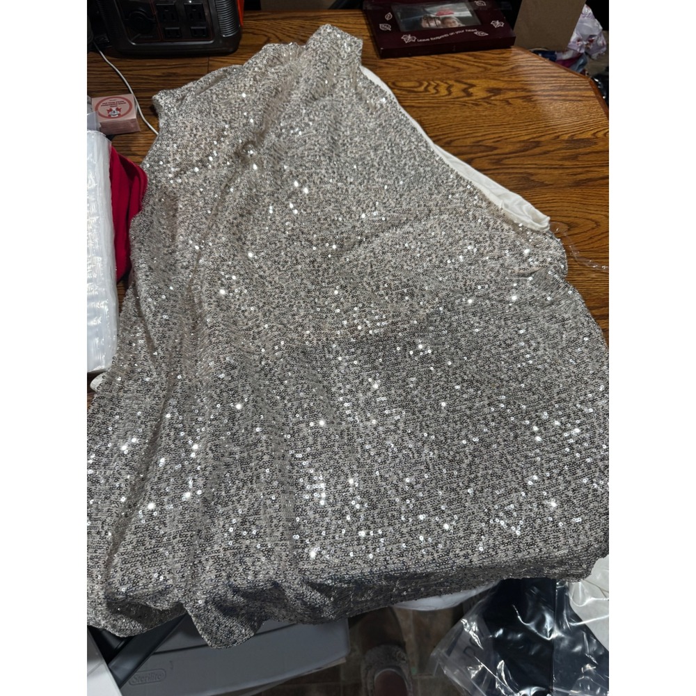 Meritt Champagne Gold Sequin Sleeveless Mini Dress Party Cocktail NWT